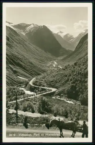 2x Echt Foto AK -Norwegen - Videsæter Parti av Hjelledalen u. Parti ved Stalheim