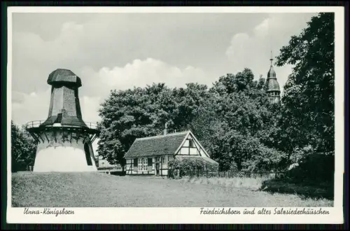 AK - Unna Königsborn - Windmühle am Friedrichsborn und altes Salzsiederhäuschen