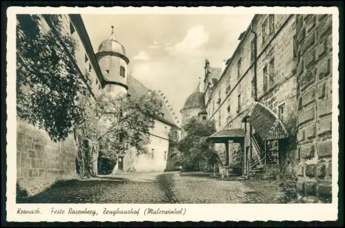 Foto AK - Festung Rosenberg in Kronach - Blick auf den Zeughaushof Malerwinkel