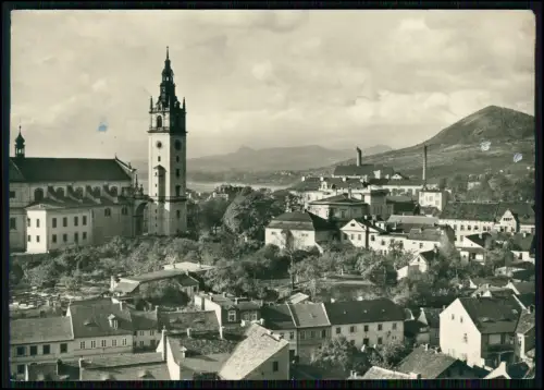 2x Foto AK - Litoměřice Leitmeritz Tschechien - Altstadt mit Dom St. Stephan