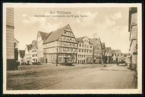 11x alte Ansichtskarte Postkarte Bad Wildungen, diverse Ansichten 1925 gelaufen