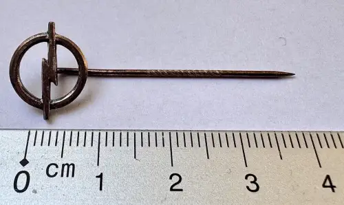 alte Auto Fahrzeug Opel Anstecknadel - 4,5 cm - Blitz-Symbol