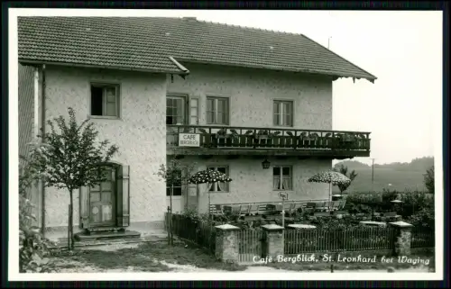 Echt Foto AK - Café Bergblick St. Leonhard bei Waging - Traunstein Waging am See