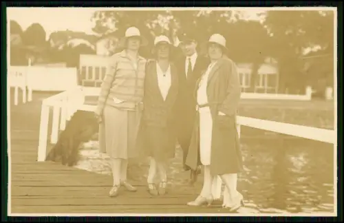 7x Foto - unsere nach Reise nach Sylt 1930 –Damen  feine Hüte Seeluft und andere
