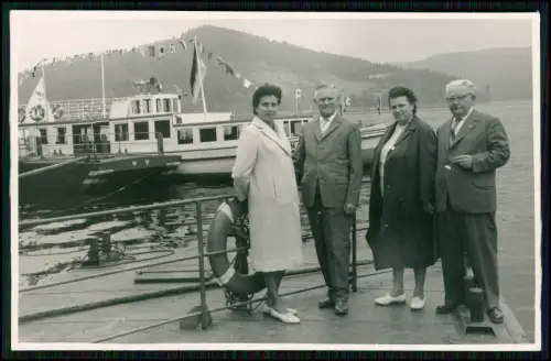 Echt Foto AK  - Saalburg an der Saale - Boot Dampfer Ausflug - Bleilochtalsperre
