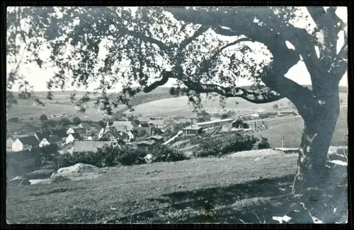 Foto AK - Blick auf unbekanntes Dorf in Deutschland - um 1935 - wer weiß wo ?