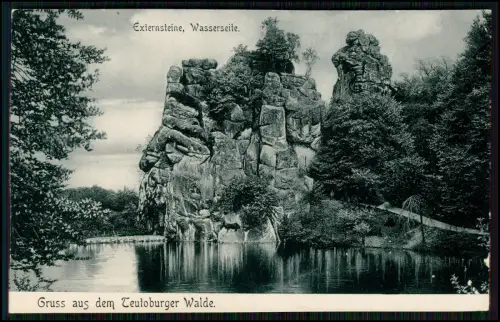 2x AK - Detmold Lippe - Externsteine Wasserseite - und  Donop Brunnen 1912 gel.