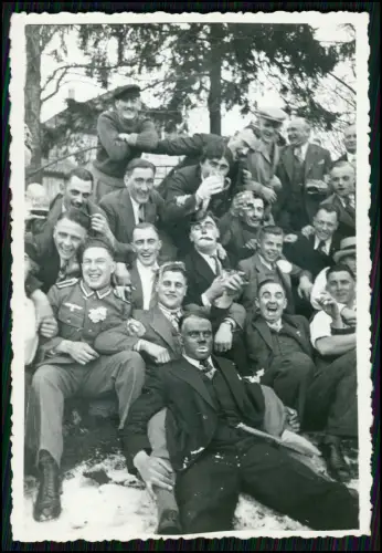 5x Foto bei Bremen um 1940  -  lustige junge Männer Truppe - Foto Knoop Bremen