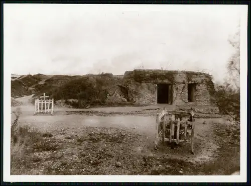 4x Foto 18x13cm 1.WK - Fort de Vaux - französische Festung Bunker - Nähe Verdun