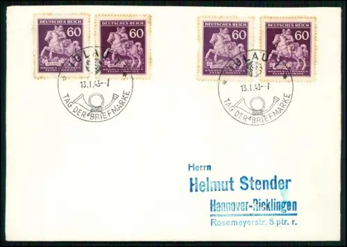 3x Brief - Protektorat Böhmen und Mähren - HAINRISCH-OSTRAU 1943 - n. Hannover