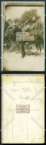 Orig. Foto Soldat auf Pferd in Sommeruniform