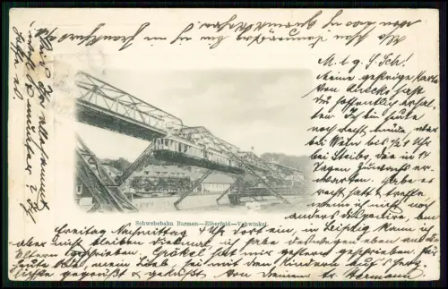 2x AK- Wuppertaler Schwebebahn - Vohwinkel Elberfeld Barmen Oberbarmen - 1900-30