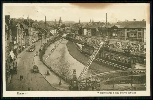 4x AK- Wuppertaler Schwebebahn - Vohwinkel Elberfeld Barmen Oberbarmen - 1900-30
