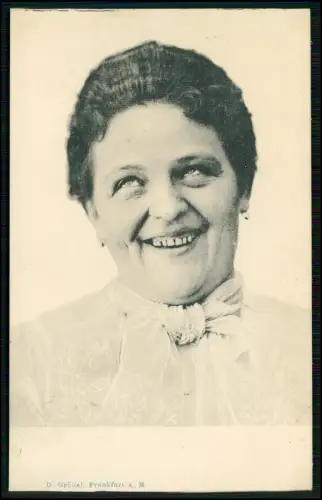 AK Lachende feine Dame - Verlag Fotograf D. Grödel Frankfurt am Main - 1902 gel.