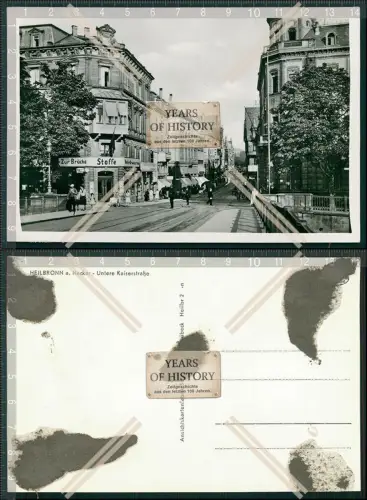 Foto AK Heilbronn am Neckar untere Kaiserstraße 1936 Klebereste aus Fotoalbum 