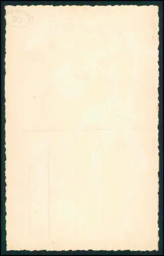 Foto AK aus Holz geschnitzte Wasserspeier im Schwarzwald Gesicht mit Pfeife 1940