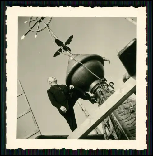 6x Foto Restaurierung Kirchturm Turmspitze Steuerrad - wagemutige Männer