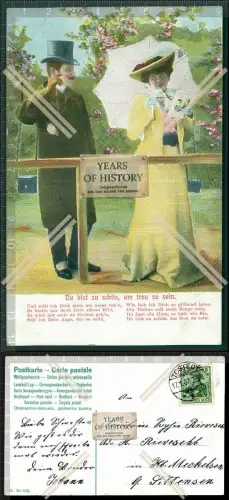Orig. AK Liebespaar Amor 1907 gel. Auf der Galopprennbahn Du bist zu schön um 