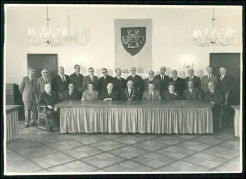 Foto 17x12cm - Stadtrat Euskirchen 1965-70 Eduard Göring SPD-Politiker u. andere