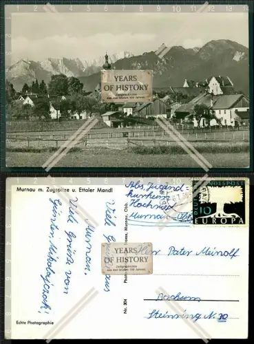 Orig. AK Murnau mit Zugspitze und Ettaler Mandel 