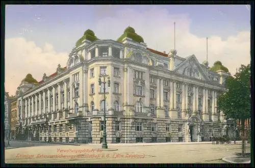 AK - Verwaltungsgebäude Leipzig Lebensversicherungs-Gesellschaft - 1914 gelaufen