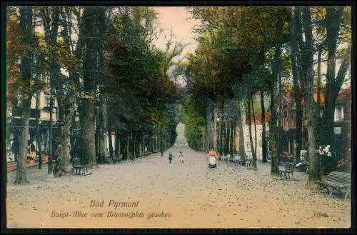 9x alte Ansichtskarte AK - Bad Pyrmont in Niedersachsen - diverse Ansichten