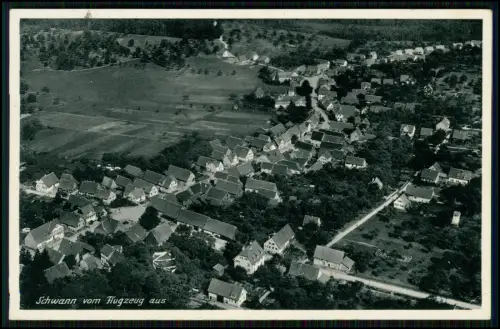 AK - Luftbild von Schwann Straubenhardt - Enzkreis Waldhufendorf - 1938 gelaufen