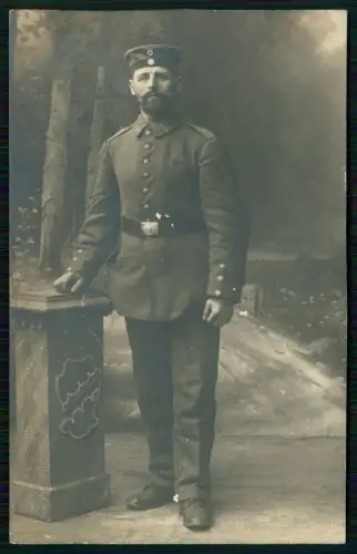 Foto AK 1. WK - Soldat Warszawa Warschau Polen - 1915 Praga Feldpost gelaufen