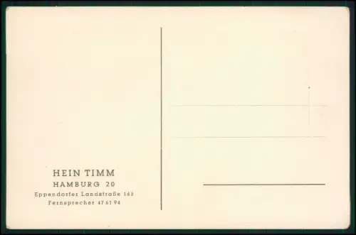 AK - Hein Timm Hamburg - Original Unterschrift Signatur Autogramm - Volkssänger