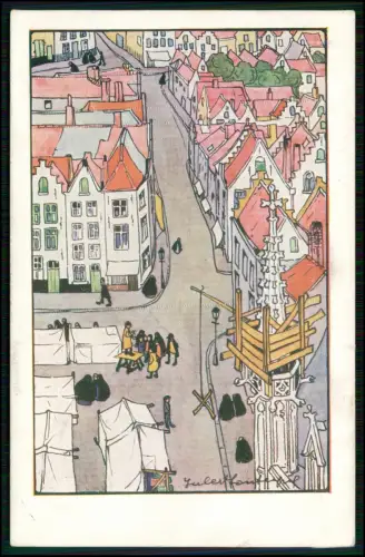 AK - Brügge GROOTE MARKT - Feldpost 1959 gel. Bundeswehr - viel Info Rückseite