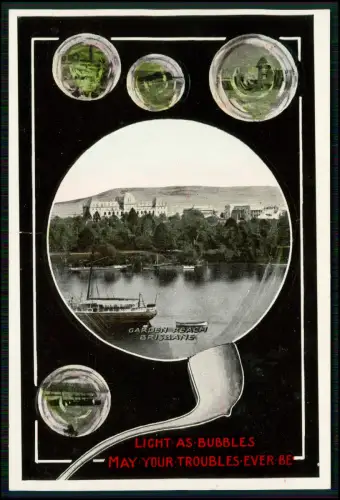 Präge AK - Garden Reach Brisbane Australien - in Seifenblase dargestellt - 1905