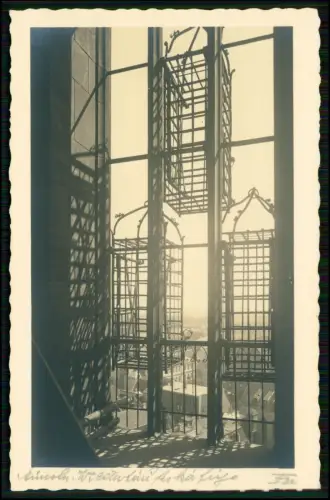 Echt Foto AK Münster i. W. -  Wiedertäuferkäfige am Turm der Lambertikirche 1930