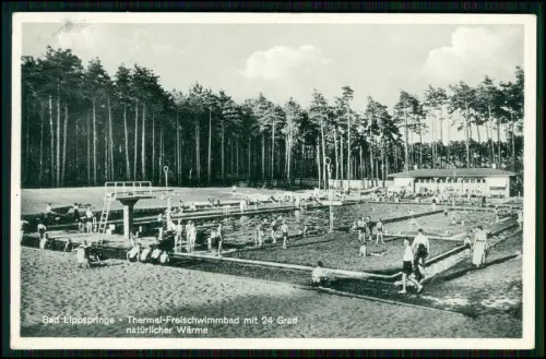 AK - Thermal-Freibad in Bad Lippspringe - viele Badegäste - 1950er gelaufen