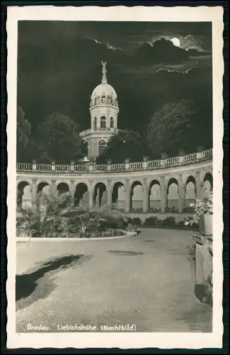 2x AK - Liebichshöhe bei Nacht - Wzgórze Partyzantów - in Breslau Wrocław Polen