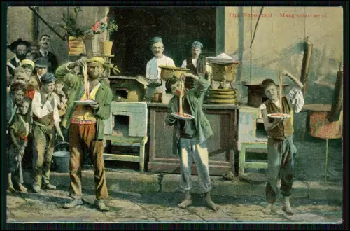 AK -  Neapel Tipi Napoletani - Mangiamaccheroni - Jungs Makkaroni Esser - 1905