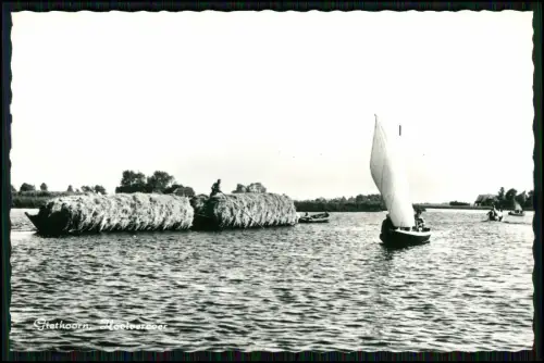 Foto AK - Holland Giethoorn Overijssel - das Hooivervoer Heutransport auf Wasser
