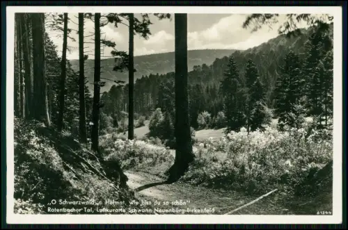 Foto AK - Rotenbacher Tal Schwarzwald - Schwann Neuenbürg Birkenfeld - 1938 gel.
