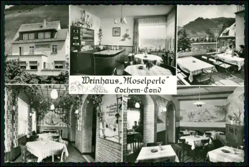 Foto AK - Weinhaus Moselperle - Cochem-Cond - Gastraum Barbereich Terrasse ....