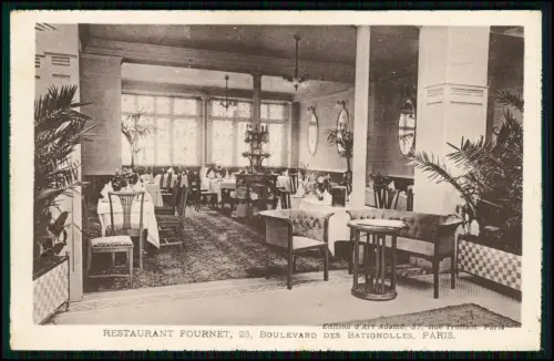 AK - Restaurant Fournet in Paris - Boulevard des Batignolles 23 - 1911
