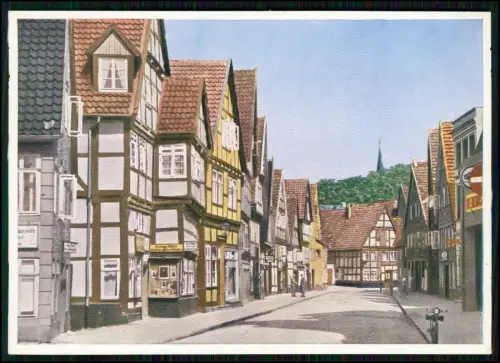 AK - Die Krumme Straße in Alt-Detmold - Lippe-Detmold - eine malerische Gasse