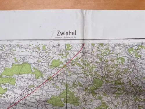 Landkarte Heereskarte Dienstgebrauch Großblatt Nr. 378 Kowel uvm. Ukraine 1941