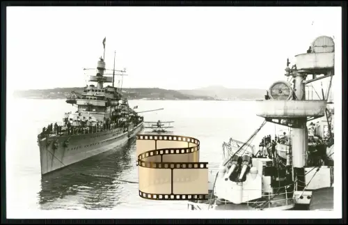 Foto AK - leichter Kreuzer Nürnberg - Kriegsschiff der deutschen Kriegsmarine