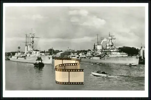 Foto AK - leichter Kreuzer Emden und Leipzig Reichsmarine Kriegsmarine 1925-45
