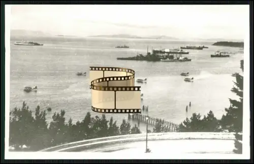 Foto AK - Schlachtschiff Gneisenau in Drontheim - Kriegsmarine - 1936-45