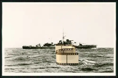 Foto AK - K 1 Kanonenboot - Kriegsmarine - 1945 bei Aarhus Dänemark versenkt