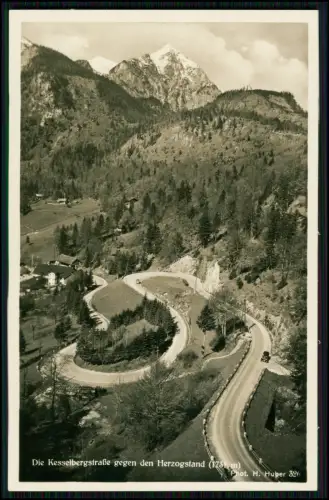 5x Foto AK -  Bayern - Walchensee - Ettal - Neuschwanstein - Kesselbergstraße
