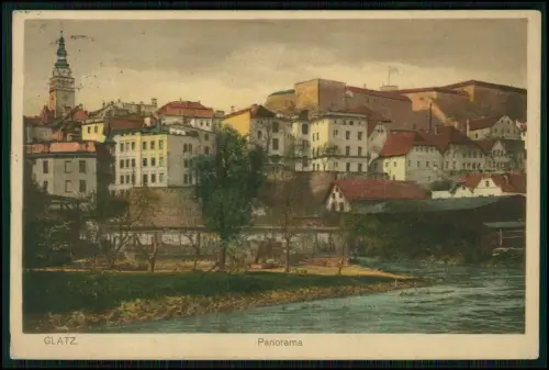 AK - Panorama von Glatz Kłodzko - Niederschlesien Polen - 1916 gelaufen
