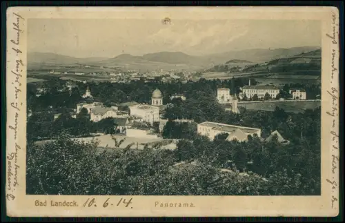 AK - Lądek-Zdrój Bad Landeck - Sudetenland Niederschlesien Polen 1914 gelaufen