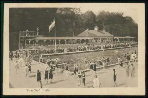 AK - Solingen Wald Rhld. - Strandbad Ittertal Familienbad - 1923 Wald gelaufen