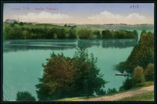AK Popowka-See Jezioro Popówka Lötzen Ostpreußen Giżycko - Rote Marke Feldpost
